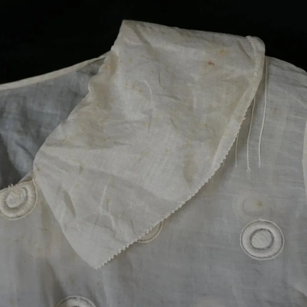 Vintage Edwardian Embroidered Sheer Lace Two-Piece Set – XS/S - Picture 9 of 16